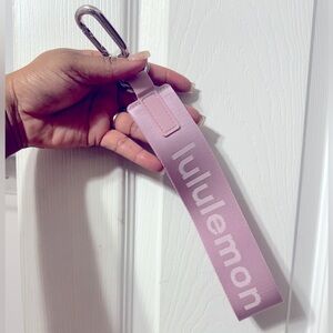 LuluLemon Never Lost Pink Keychain